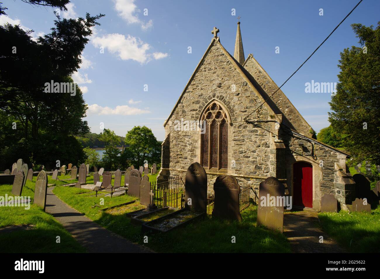 St Mary`s Church, Llanfair PG, Anglesey Stock Photo Alamy